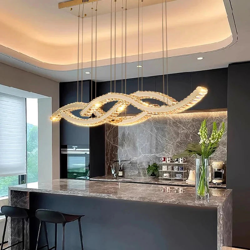 Luminaire Suspension design contemporain en cristal – Référence : Maélys4723- - Nexa Lights