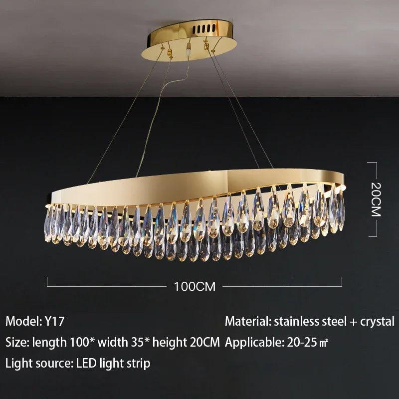 Luminaire Suspension design contemporain en cristal – Référence : Malin2048- - Nexa Lights