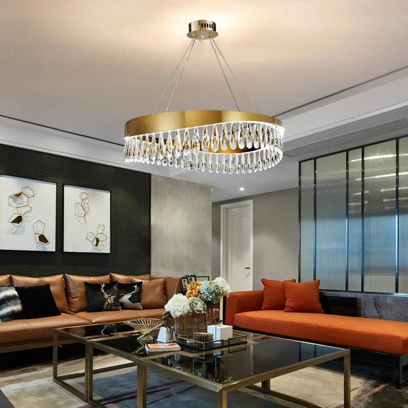 Luminaire Suspension design contemporain en cristal – Référence : Malin2048- - Nexa Lights