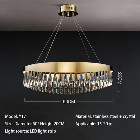 Luminaire Suspension design contemporain en cristal – Référence : Malin2048- - Nexa Lights