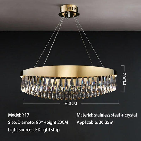 Luminaire Suspension design contemporain en cristal – Référence : Malin2048- - Nexa Lights