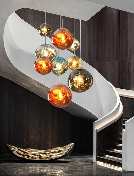 Luminaire Suspension design contemporain en cuivre – Référence : Nélia5823- - Nexa Lights