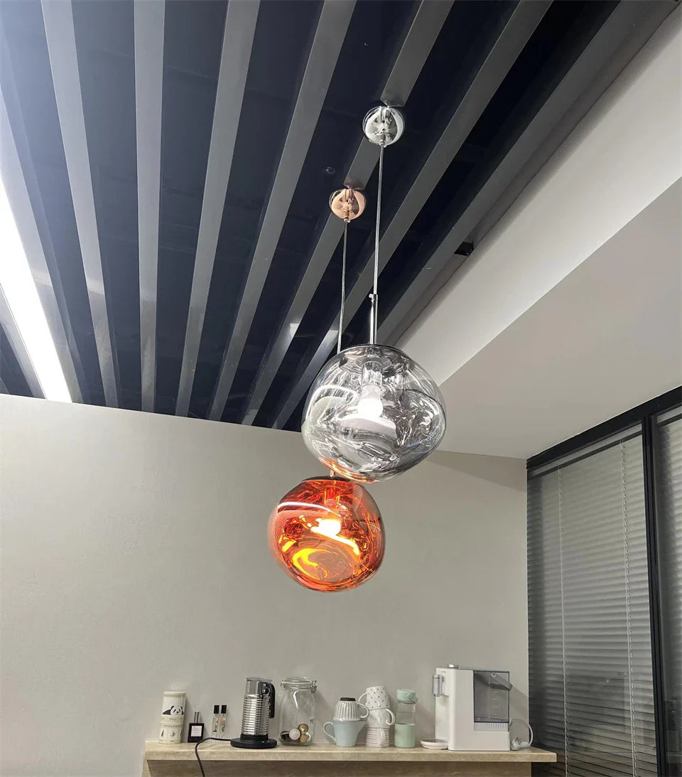 Luminaire Suspension design contemporain en cuivre – Référence : Nélia5823- - Nexa Lights