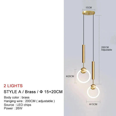 Luminaire Suspension design contemporain en métal – Référence : Nyssa4823-Luminaire Suspendu - Nexa Lights