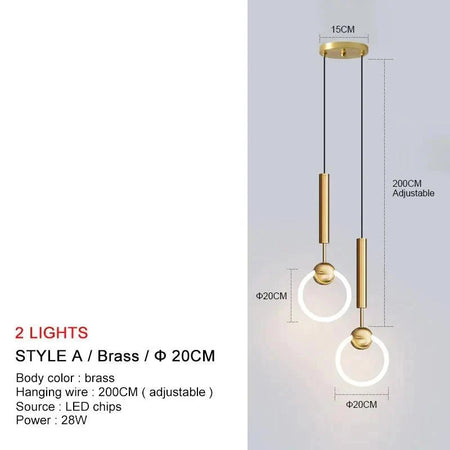 Luminaire Suspension design contemporain en métal – Référence : Nyssa4823-Luminaire Suspendu - Nexa Lights