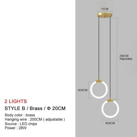 Luminaire Suspension design contemporain en métal – Référence : Nyssa4823-Luminaire Suspendu - Nexa Lights