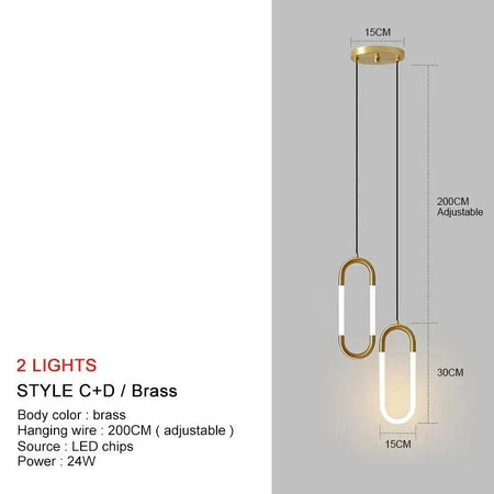 Luminaire Suspension design contemporain en métal – Référence : Nyssa4823-Luminaire Suspendu - Nexa Lights