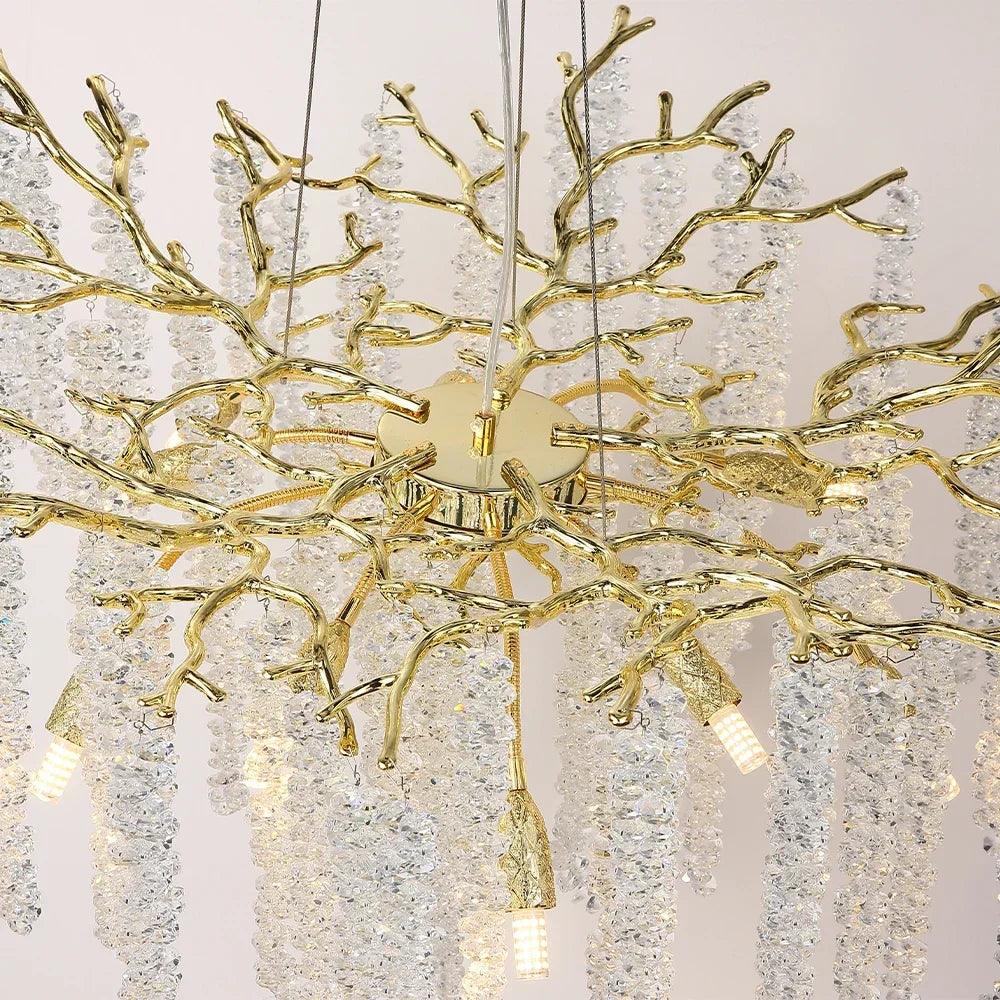 Luminaire Suspension design contemporain en métal doré – Référence : Aléa4732- - Nexa Lights