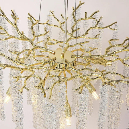 Luminaire Suspension design contemporain en métal doré – Référence : Aléa4732- - Nexa Lights