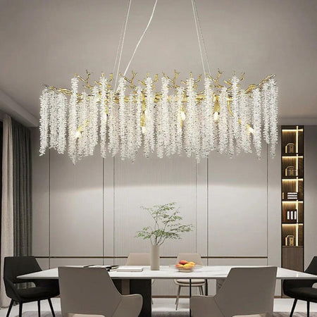 Luminaire Suspension design contemporain en métal doré – Référence : Aléa4732- - Nexa Lights