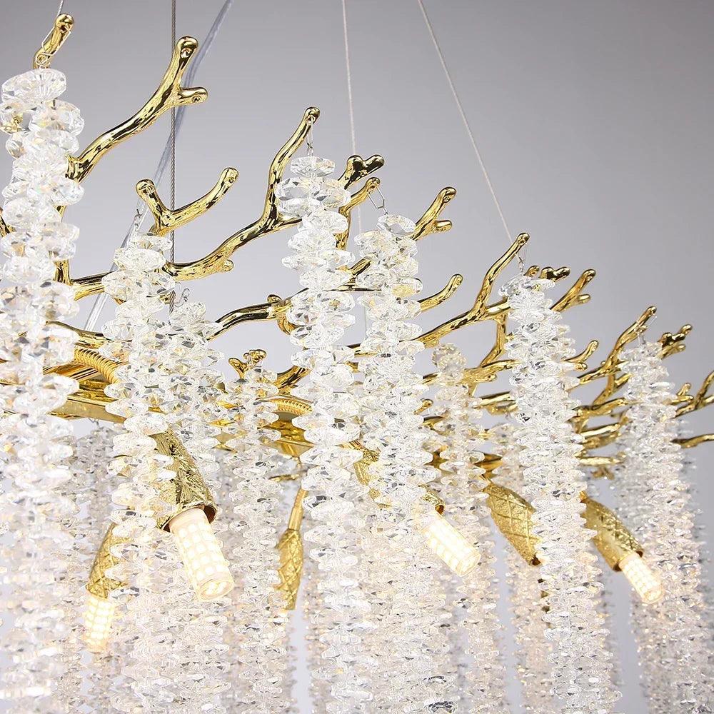 Luminaire Suspension design contemporain en métal doré – Référence : Aléa4732- - Nexa Lights