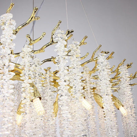 Luminaire Suspension design contemporain en métal doré – Référence : Aléa4732- - Nexa Lights