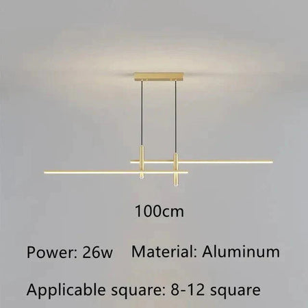 Luminaire Suspension design contemporain en métal doré – Référence : Aveline4263-Luminaire Suspendu - Nexa Lights