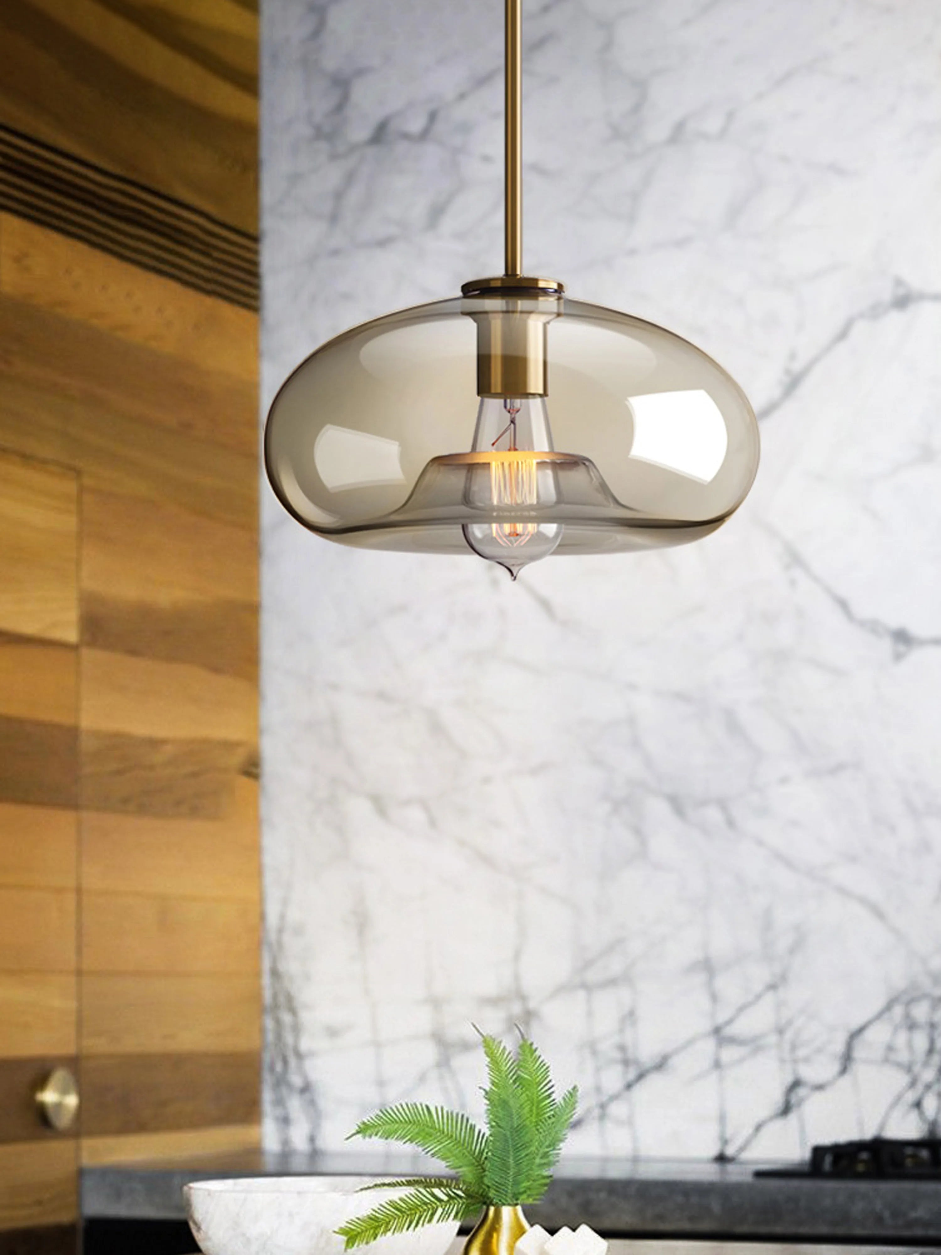 Luminaire Suspension design contemporain en verre – Référence : Alvyn5623- - Nexa Lights