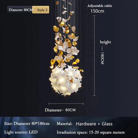 Luminaire Suspension design élégant en laiton – Référence : Mariselle4827- - Nexa Lights