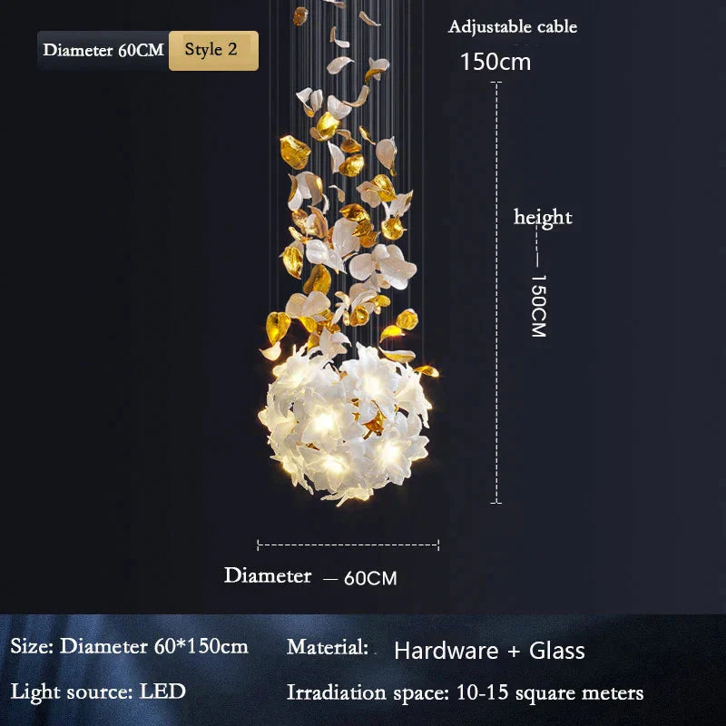 Luminaire Suspension design élégant en laiton – Référence : Mariselle4827- - Nexa Lights