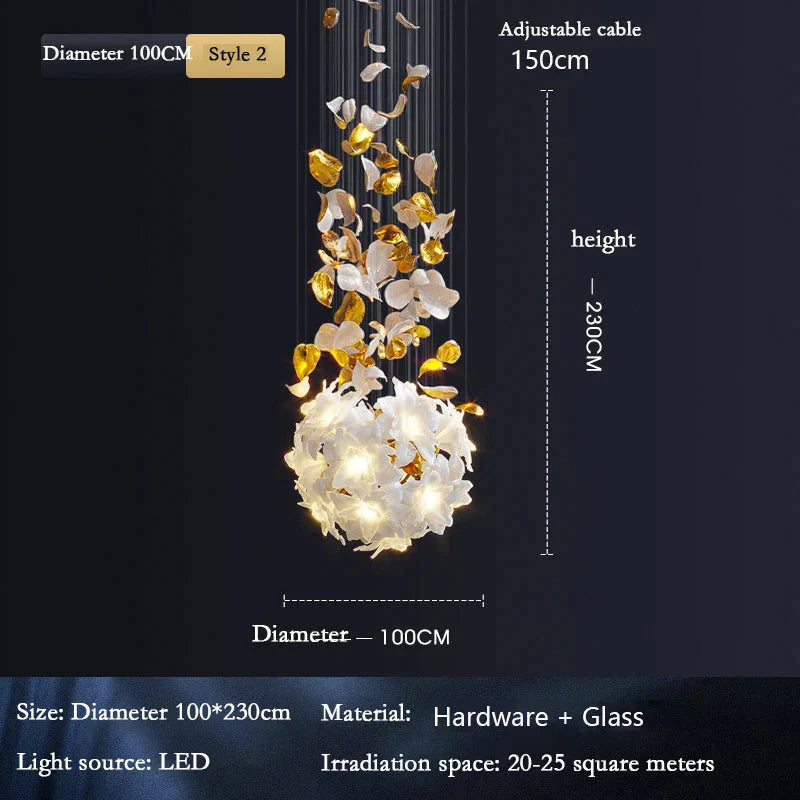 Luminaire Suspension design élégant en laiton – Référence : Mariselle4827- - Nexa Lights