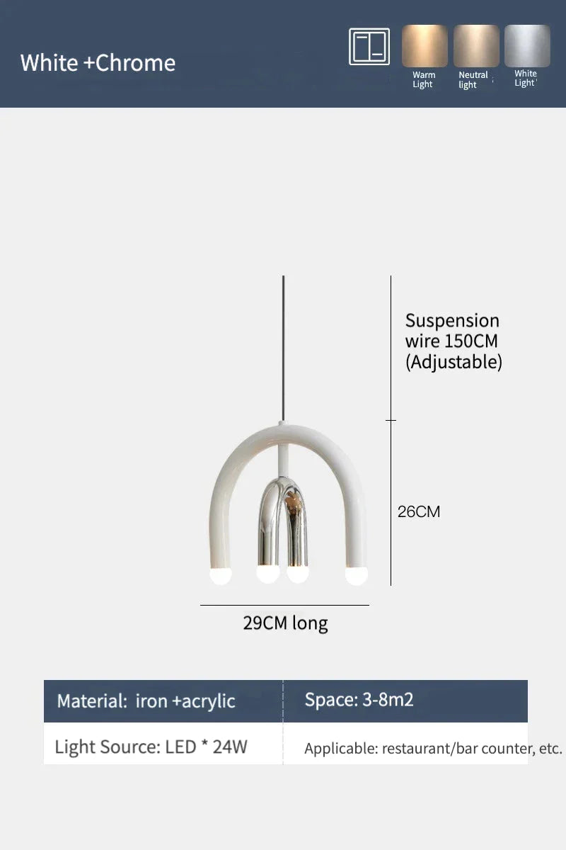 Luminaire Suspension design épuré en forme de U – Référence : Marlon5632-Luminaire Suspendu - Nexa Lights