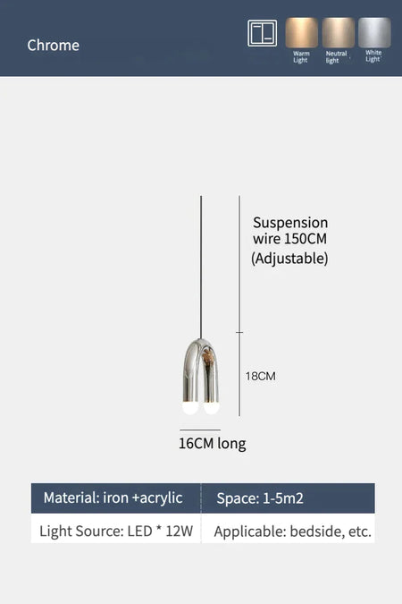 Luminaire Suspension design épuré en forme de U – Référence : Marlon5632-Luminaire Suspendu - Nexa Lights