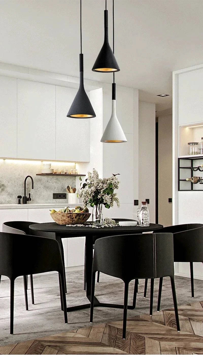 Luminaire Suspension design épuré noir – Référence : Nélia5237- - Nexa Lights