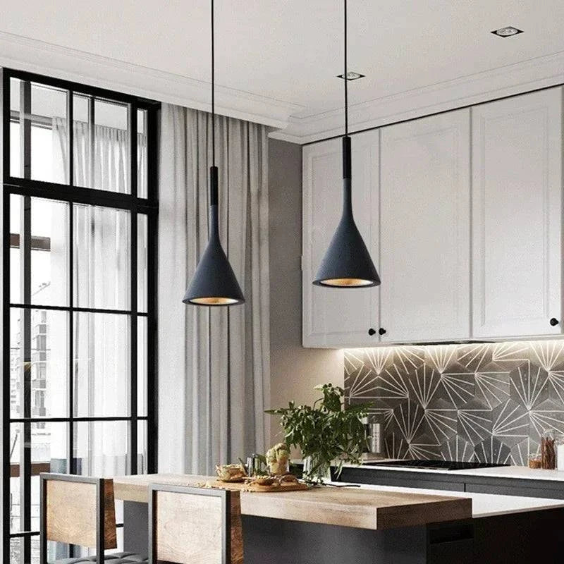 Luminaire Suspension design épuré noir – Référence : Nélia5237- - Nexa Lights