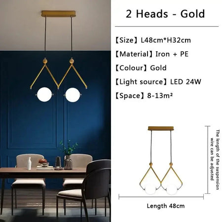 Luminaire Suspension design géométrique argenté – Référence : Marélia5123- - Nexa Lights