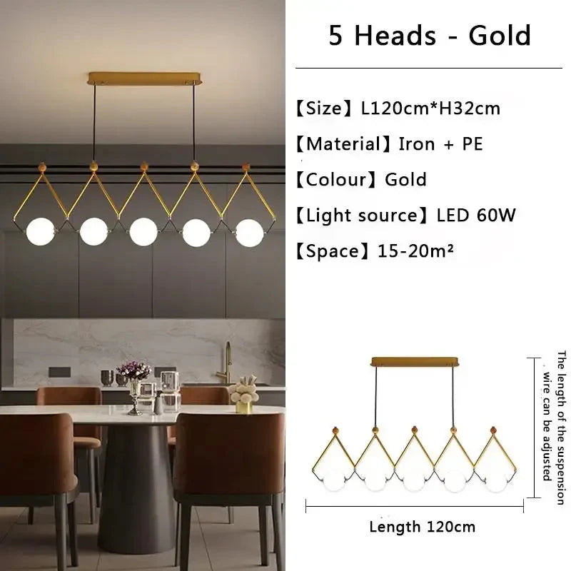 Luminaire Suspension design géométrique argenté – Référence : Marélia5123- - Nexa Lights