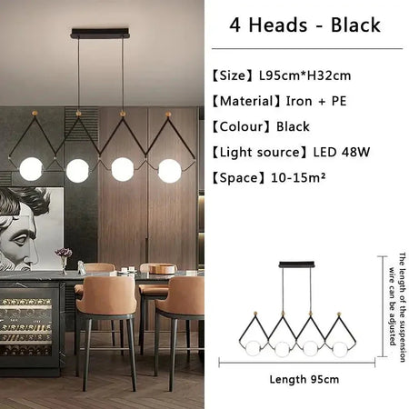 Luminaire Suspension design géométrique argenté – Référence : Marélia5123- - Nexa Lights