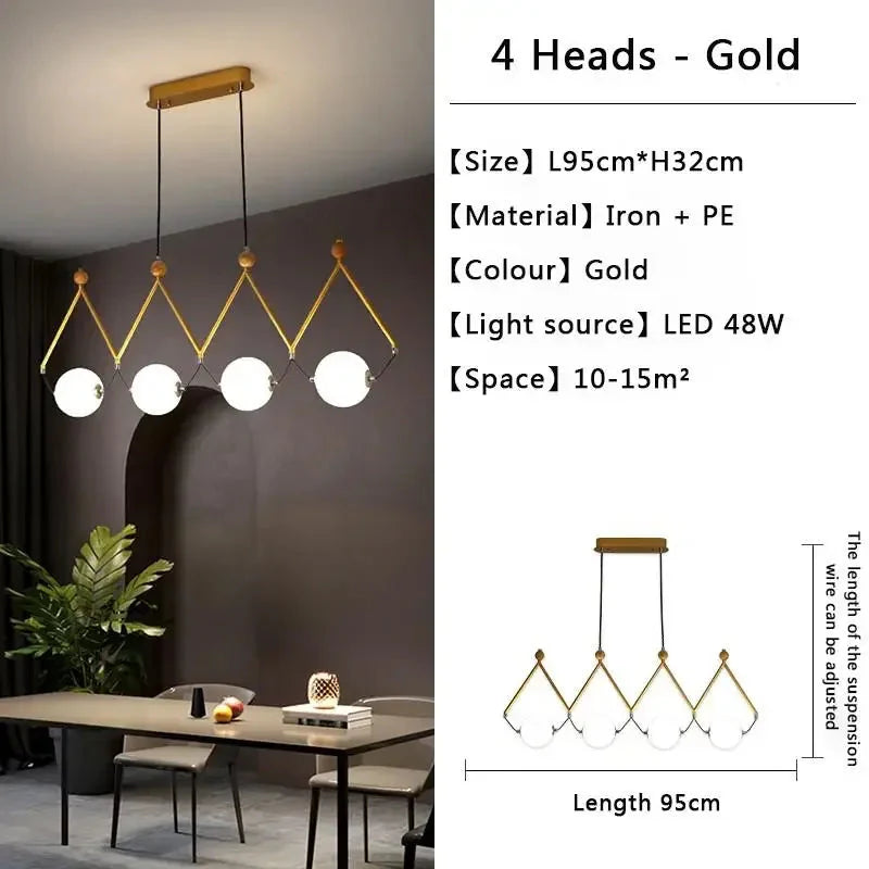 Luminaire Suspension design géométrique argenté – Référence : Marélia5123- - Nexa Lights