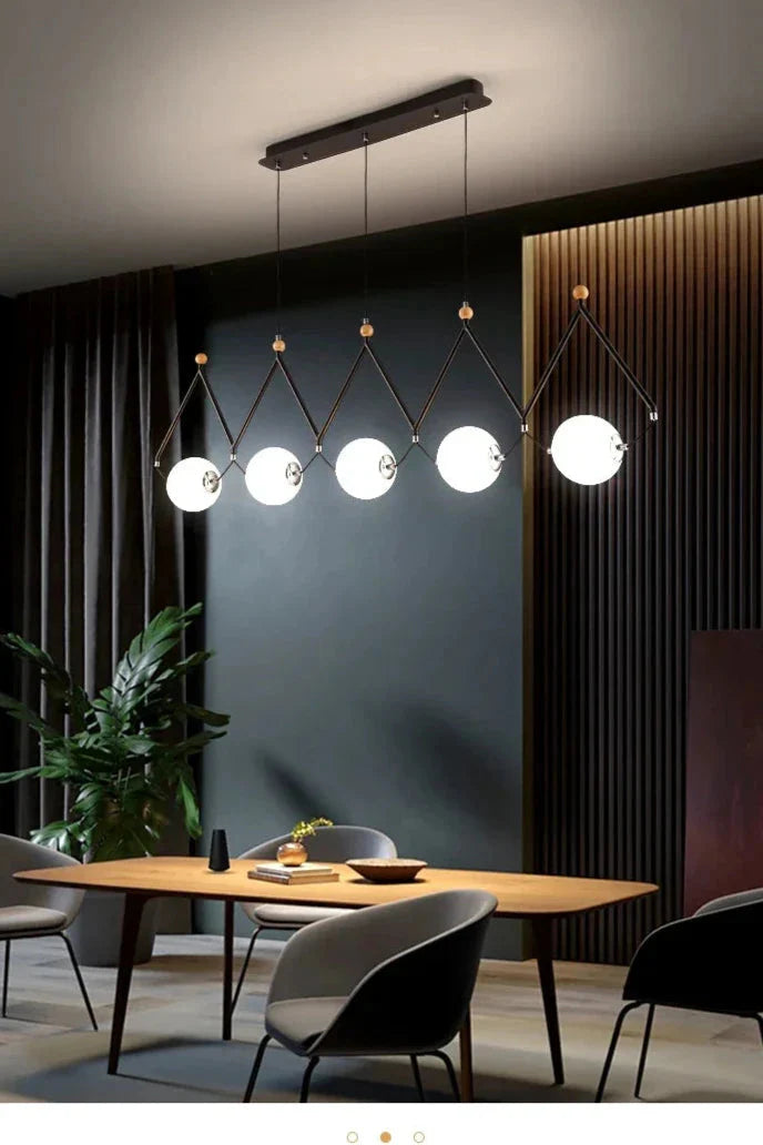 Luminaire Suspension design géométrique argenté – Référence : Marélia5123- - Nexa Lights