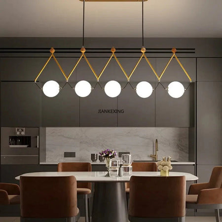Luminaire Suspension design géométrique argenté – Référence : Marélia5123- - Nexa Lights