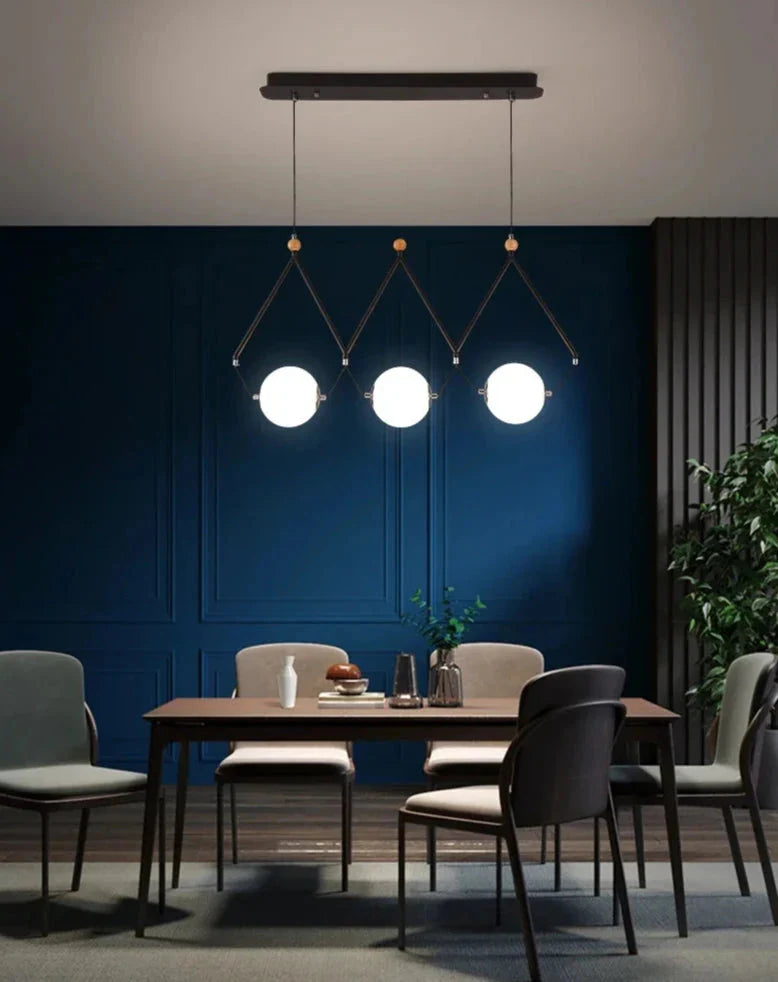 Luminaire Suspension design géométrique argenté – Référence : Marélia5123- - Nexa Lights
