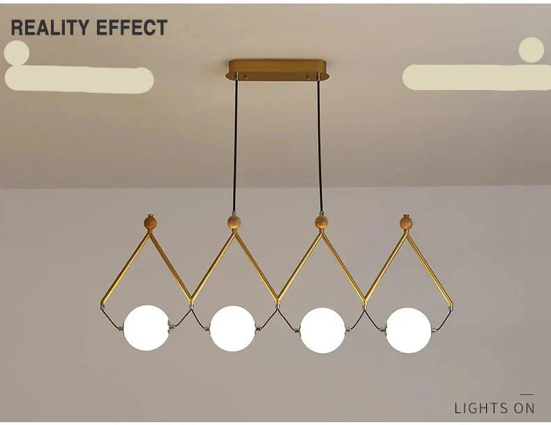 Luminaire Suspension design géométrique argenté – Référence : Marélia5123- - Nexa Lights