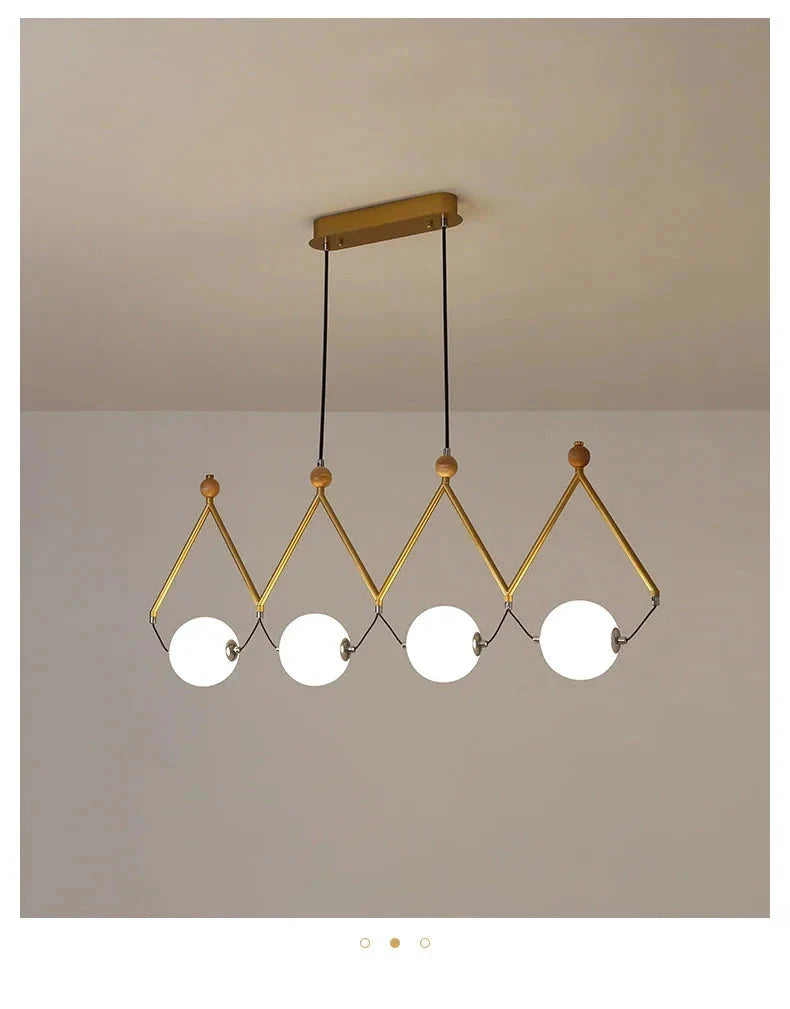 Luminaire Suspension design géométrique argenté – Référence : Marélia5123- - Nexa Lights