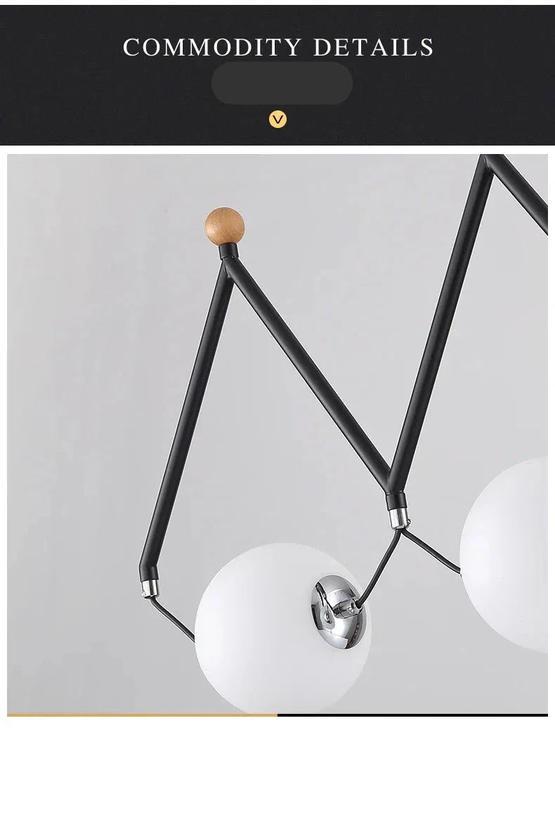 Luminaire Suspension design géométrique argenté – Référence : Marélia5123- - Nexa Lights