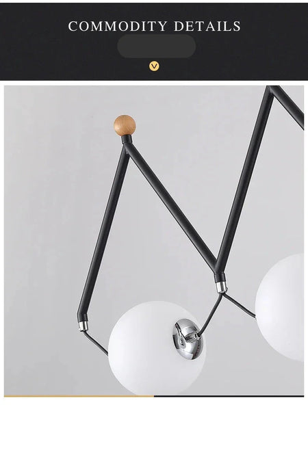 Luminaire Suspension design géométrique argenté – Référence : Marélia5123- - Nexa Lights