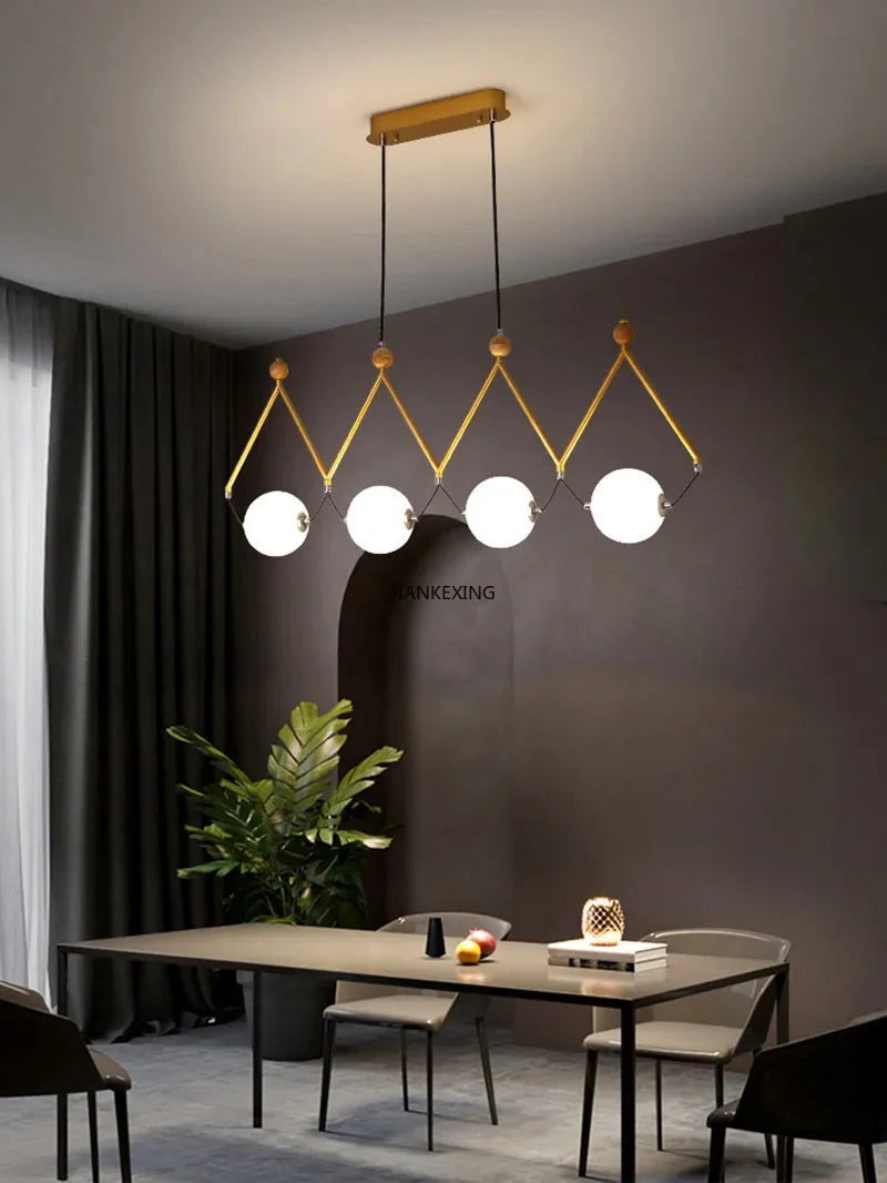 Luminaire Suspension design géométrique argenté – Référence : Marélia5123- - Nexa Lights