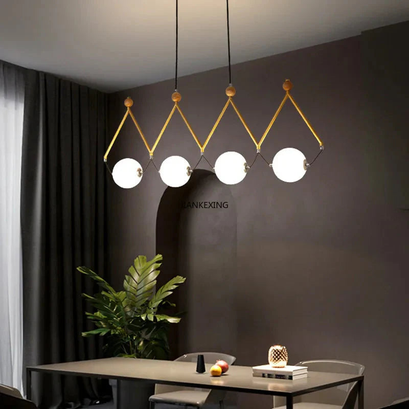 Luminaire Suspension design géométrique argenté – Référence : Marélia5123- - Nexa Lights