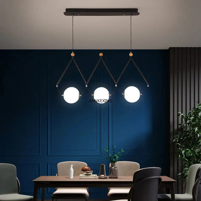 Luminaire Suspension design géométrique argenté – Référence : Marélia5123- - Nexa Lights