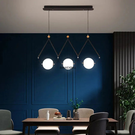 Luminaire Suspension design géométrique argenté – Référence : Marélia5123- - Nexa Lights