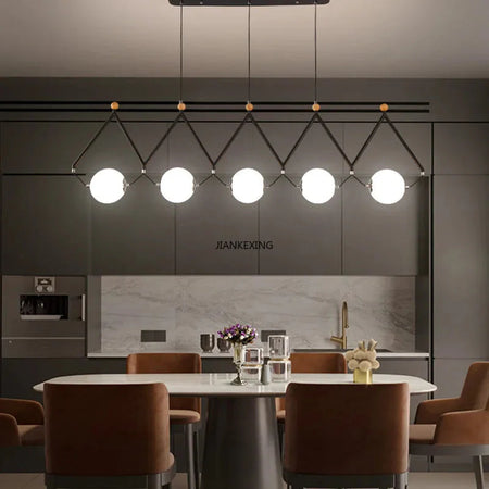 Luminaire Suspension design géométrique argenté – Référence : Marélia5123- - Nexa Lights