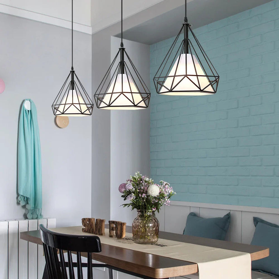 Luminaire Suspension design géométrique en laiton – Référence : Marvyn5723- - Nexa Lights