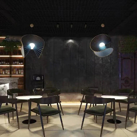 Luminaire Suspension design géométrique noir et or – Référence : Marwen2843- - Nexa Lights