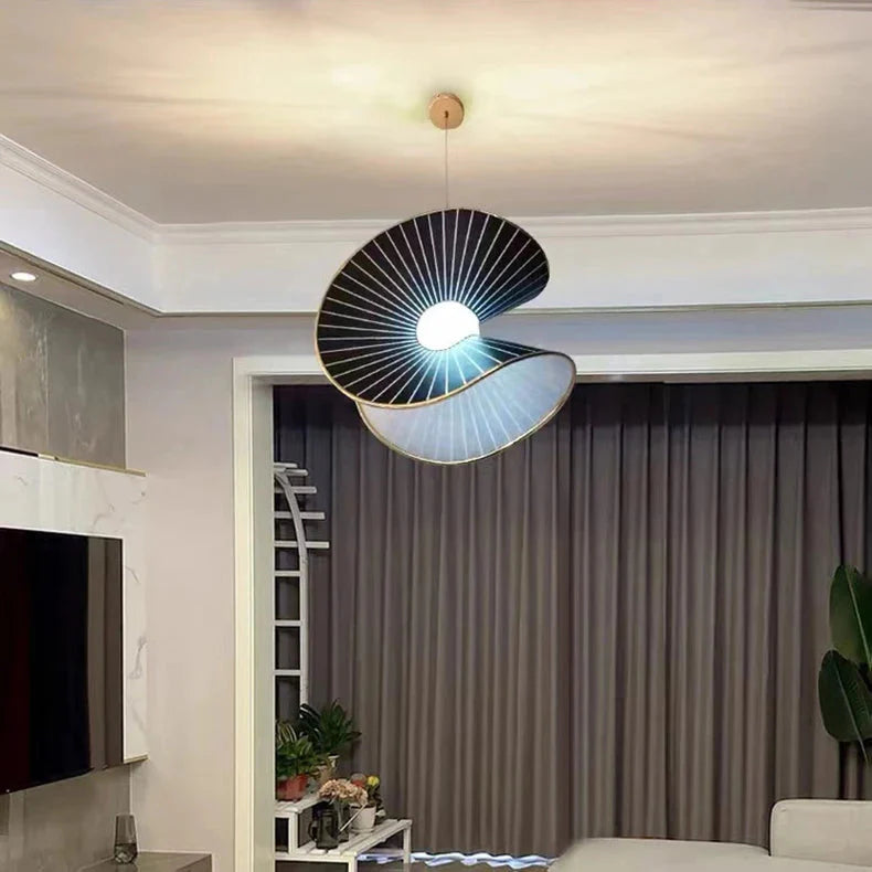 Luminaire Suspension design géométrique noir et or – Référence : Marwen2843- - Nexa Lights