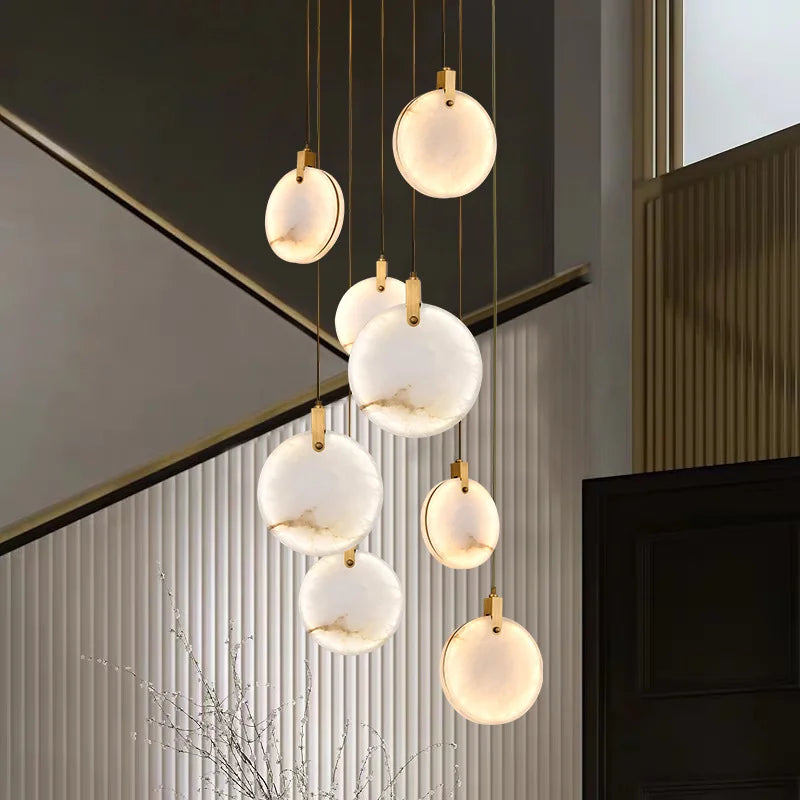 Luminaire Suspension design innovant marbré – Référence : Calixte4927- - Nexa Lights