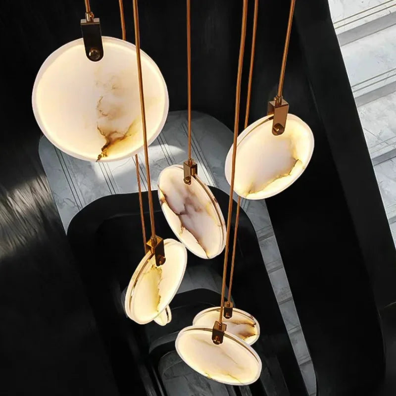 Luminaire Suspension design innovant marbré – Référence : Calixte4927- - Nexa Lights