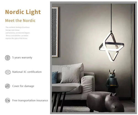 Luminaire Suspension design minimaliste noir – Référence : Vesper4732- - Nexa Lights