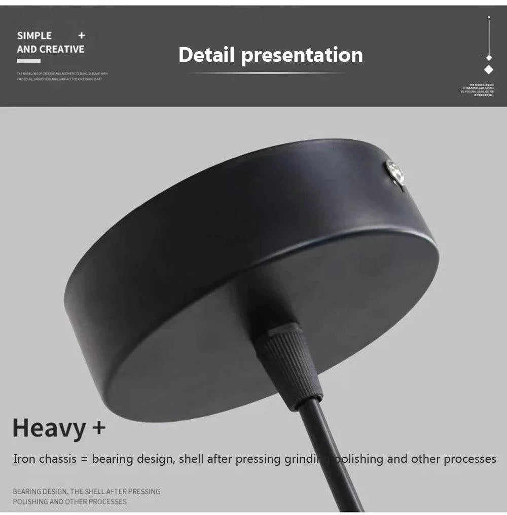 Luminaire Suspension design minimaliste noir – Référence : Vesper4732- - Nexa Lights
