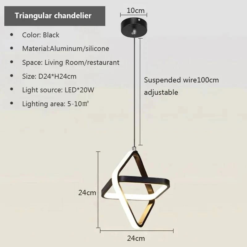 Luminaire Suspension design minimaliste noir – Référence : Vesper4732- - Nexa Lights
