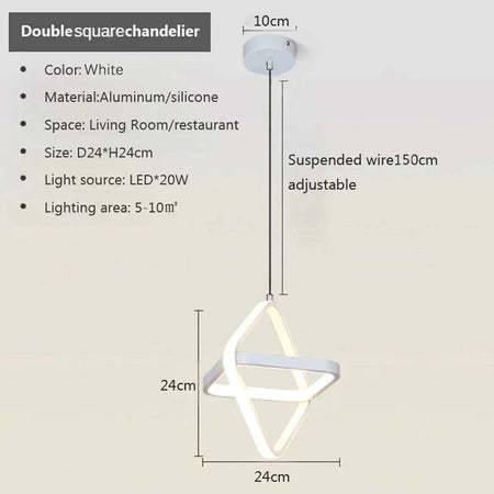 Luminaire Suspension design minimaliste noir – Référence : Vesper4732- - Nexa Lights